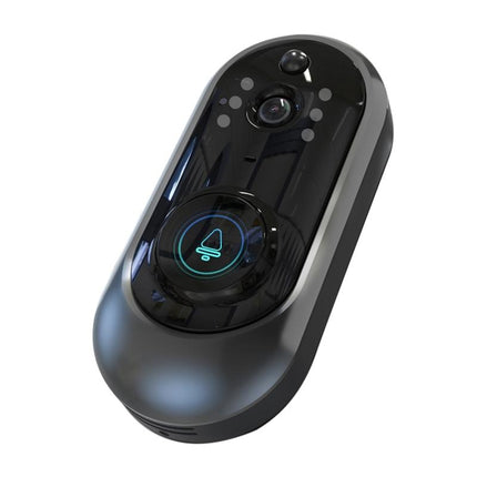 Smart Wifi Video Doorbell With Remote Monitoring & Voice Intercom - 720P 6400Mah Black