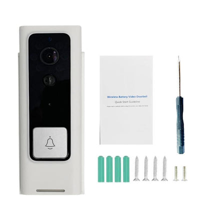 Smart Wifi Video Doorbell With Motion Detection & Two-Way Intercom - White