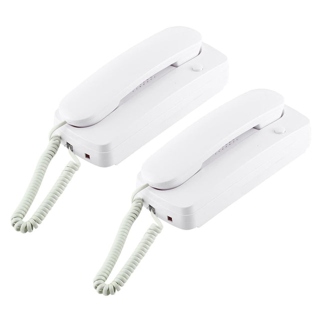 High-Definition Wired Intercom Doorphone - Two-Way Communication White