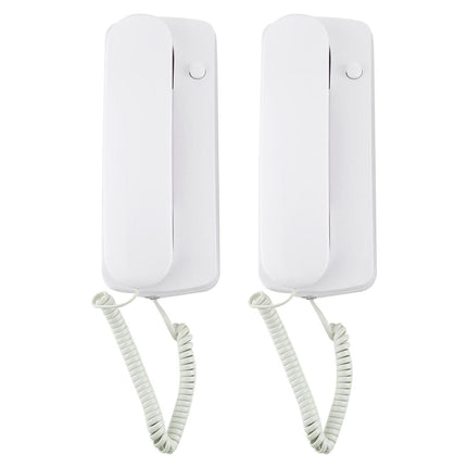 High-Definition Wired Intercom Doorphone - Two-Way Communication White