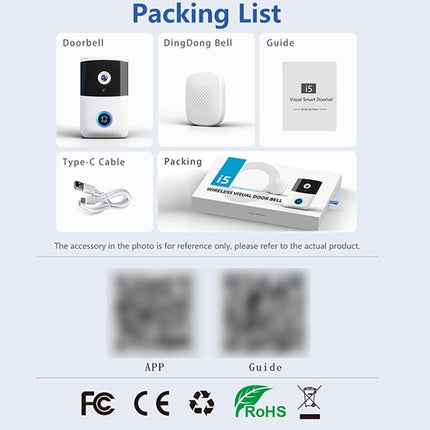 Wireless Security Doorbell With Bidirectional Voice Intercom