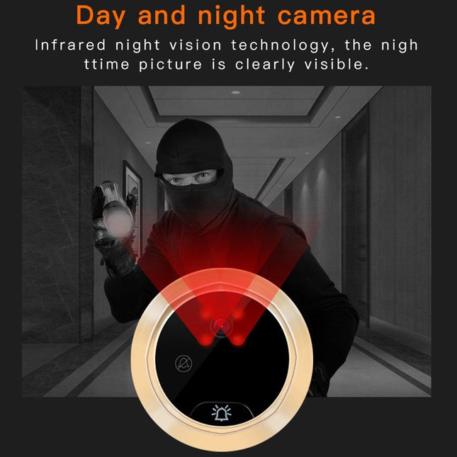 Smart Wifi Video Doorbell With Night Vision Motion Detection Video Message & Multi-Languages - 32Gb Tf Card