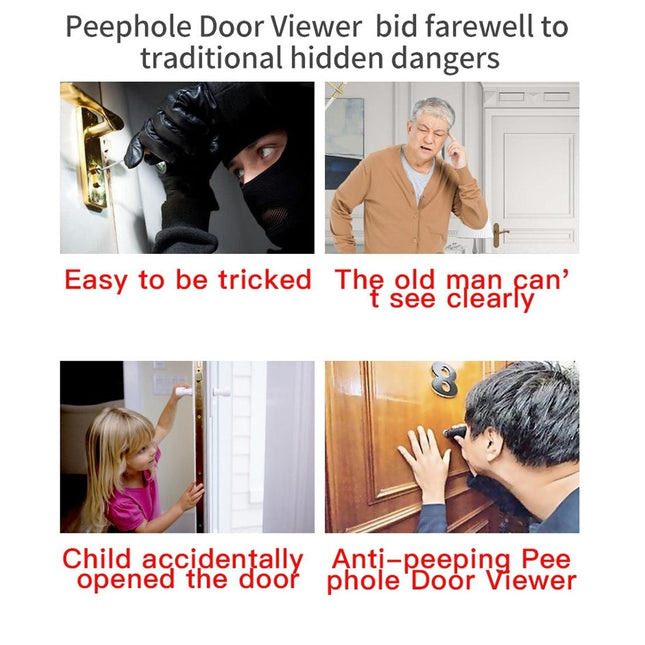 Smart Wifi Video Doorbell With Night Vision Motion Detection Video Message & Multi-Languages - 32Gb Tf Card