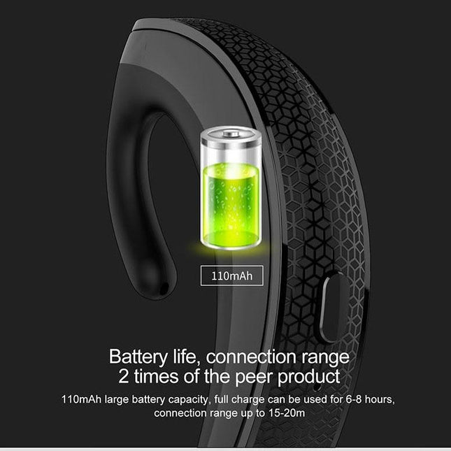 Wireless Bluetooth Earphone - Business Style Ear-Hanging