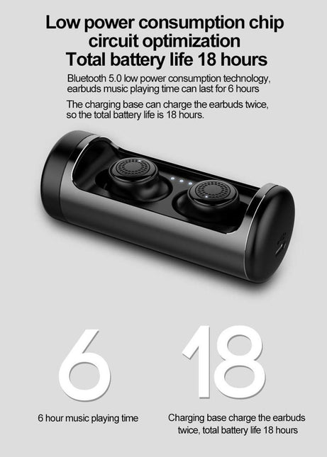Waterproof Q63 Tws Wireless Earbuds With 3D Stereo Sound And Charging Case