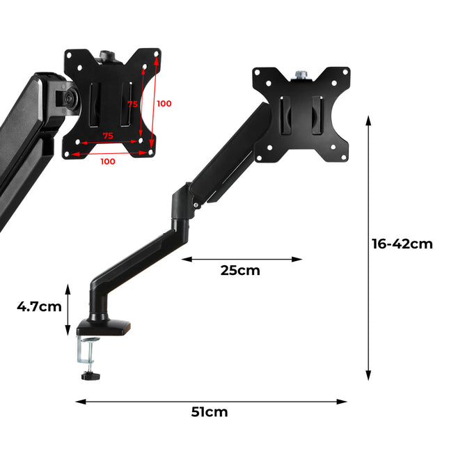 Traderight Monitor Stand Single Arm  for 13"-32"