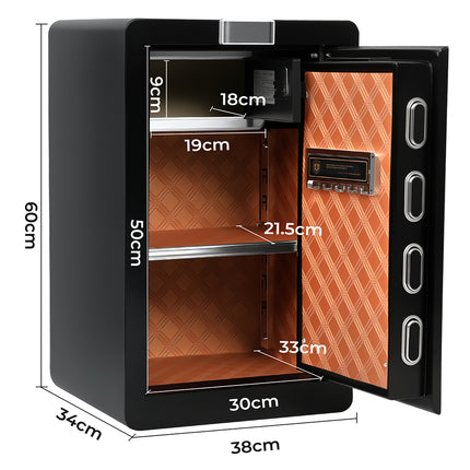 60L Fingerprint Large Security Safe Box Money Safe Box